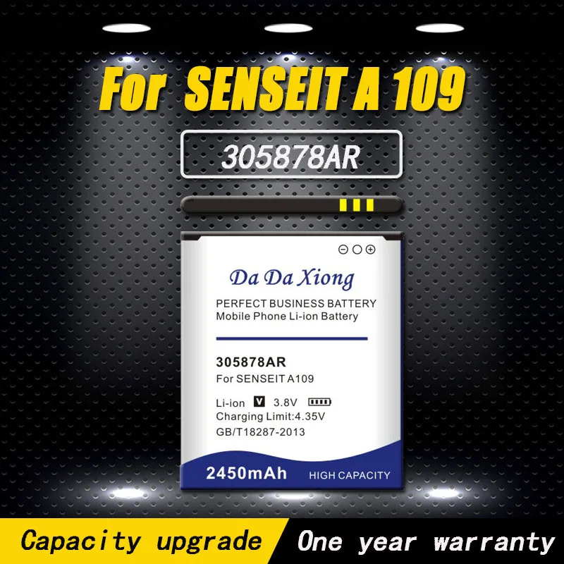 

High quality 2450mAh 305878AR Battery for SENSEIT A109 Phone battery