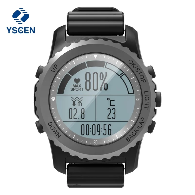 YSCEN S968 Sport Smart Watch IP68 Waterproof Sleep Heart Rate Monitor Barometer Thermometer Altimeter Pedometer GPS