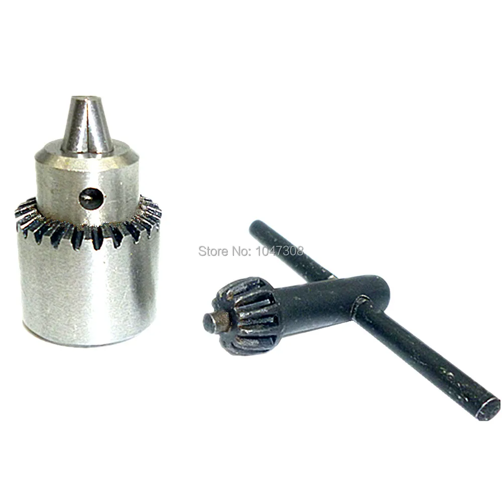  Watchmakers Electric Grinder Mini Drill Chuck Key 0.3-4mm JT0 Taper Mounted Lathe Chuck Pcb Mini Drill Press Inner Hole Dia 6mm