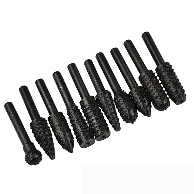 10pcs File Rasp Set Tree Carving Wood Carving Power Tools 45 Steel