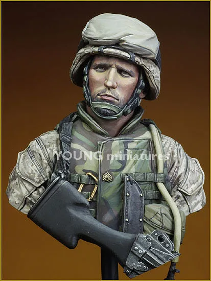 1/10 USMC фалджа Ирак 2004 фигура из смолы грудь GK современный военный предмет без