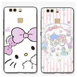 Милый мультфильм hello kitty Мелодия немного Твин Стар прекрасный пластик мягкий силиконовый чехол для huawei P9 LITE/P9 плюс