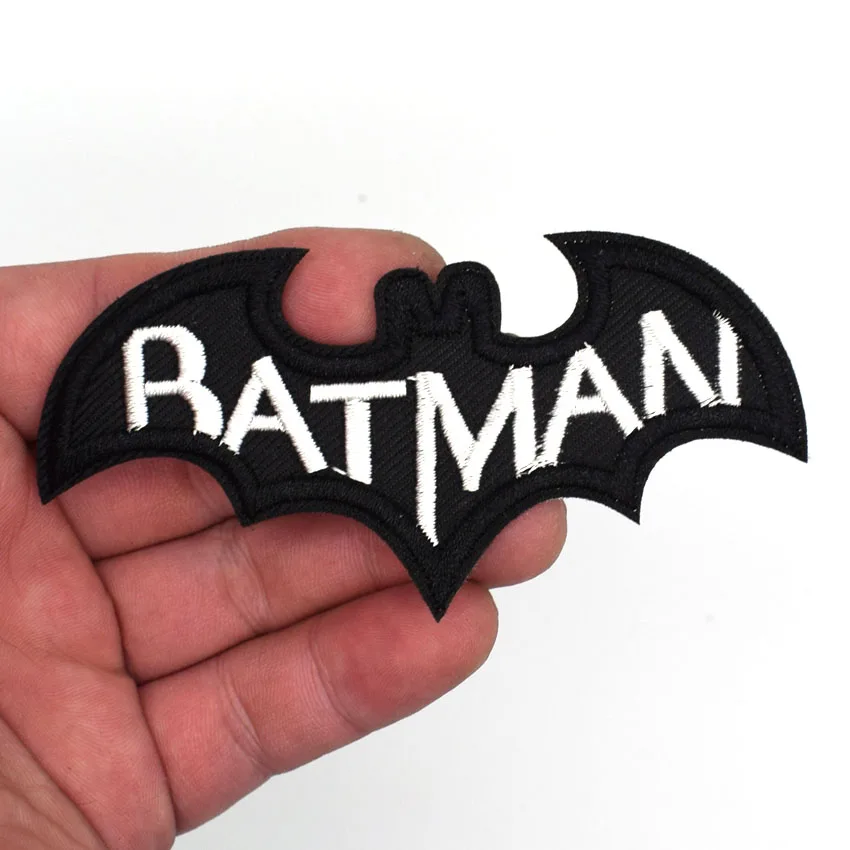 2pcs/lot Black bat Batman patch Embroidered patches badge for Hats