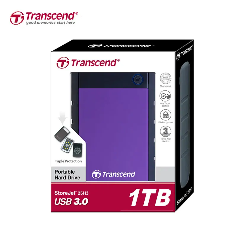 Transcend 1TB External Hard Drive 2.5\ Transcend 1TB External Hard Drive 2.5\