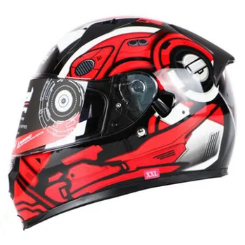 

2018 New Winter Warm Tanked Racing Double Lens Motorcycle helmets Full Face for women and men Motorbike helmet Moto Casq