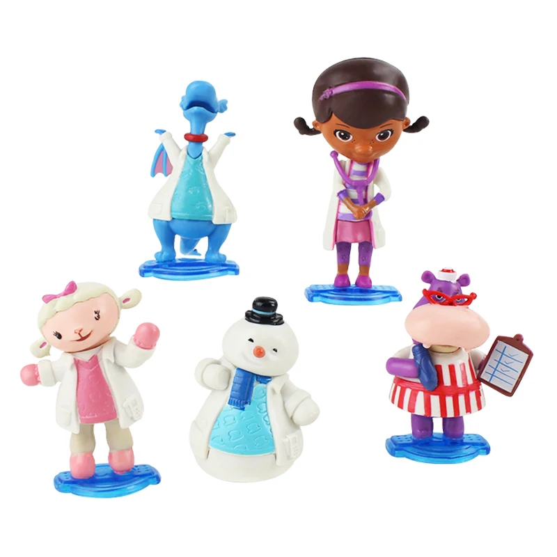 6PCS DOC MCSTUFFINS Lambie Chilly PVC Action Figures Toys Kids Cake Toppers Set