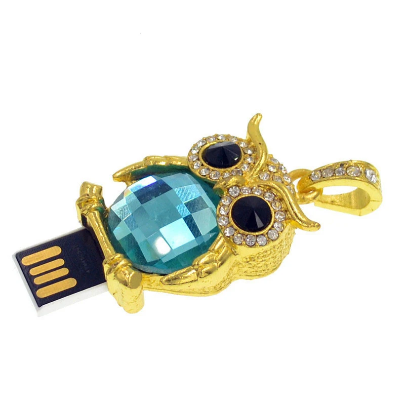 JASTER модные креативные Хрустальные Совы USB флэш-накопитель драгоценный накопитель карта памяти Флешка 4 ГБ 8 ГБ 16 ГБ 32 ГБ