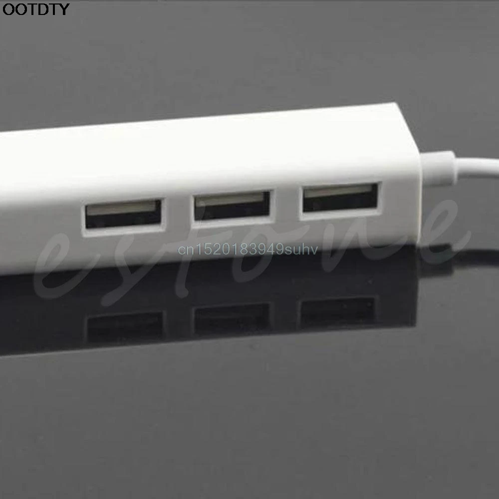 USB-C Тип C USB HUB с RJ45 сетевой адаптер для портативных ПК-Новый горячий