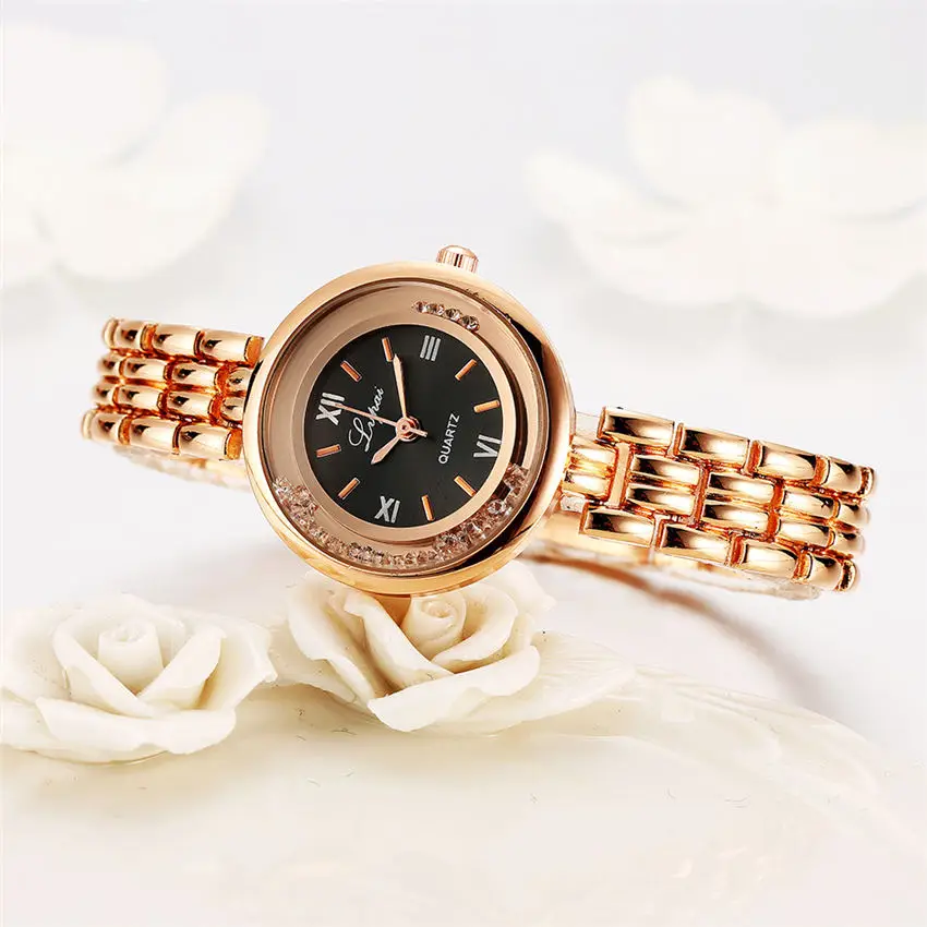 LVPAI Лидер продаж золото Для женщин часы-браслет кварцевые наручные часы Для женщин модные роскошные часы Женское платье часы женские часы W50 - Цвет: C