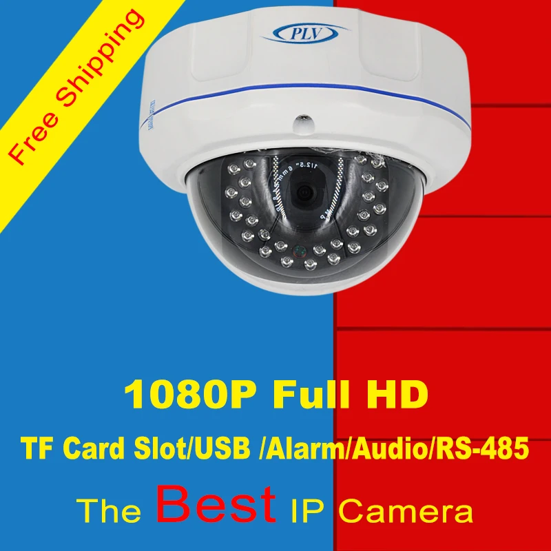 Best IP Camera POE 2.0MP 1920*1080 audio alarm rs485 camera TF/SD Card slot full function ip cam indoor outdoor vandal-proof