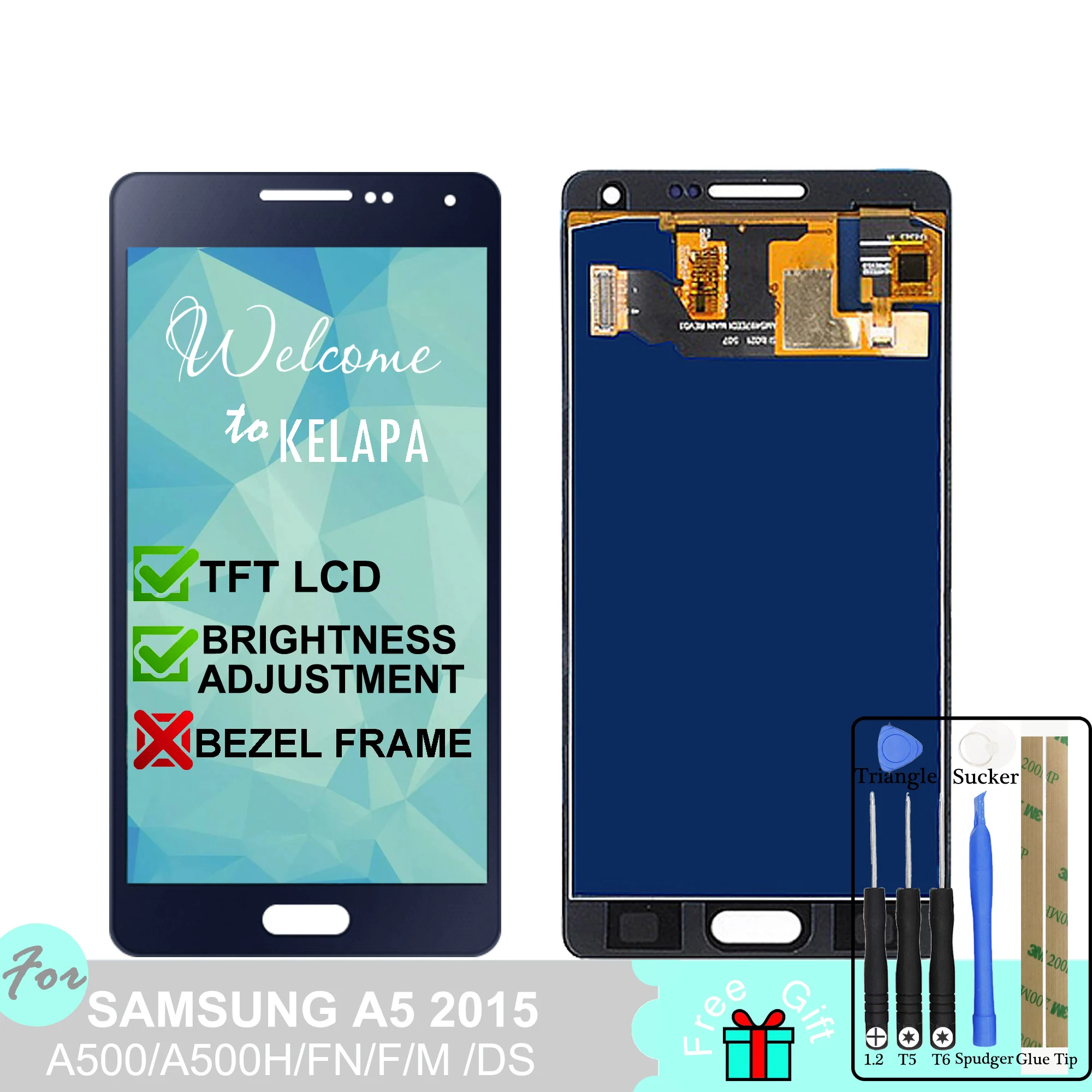

Compatible For Samsung Galaxy A5 2015 A500 A5000 A500M A500F LCD Display Touch Screen Digitizer Assembly for Samsung A5