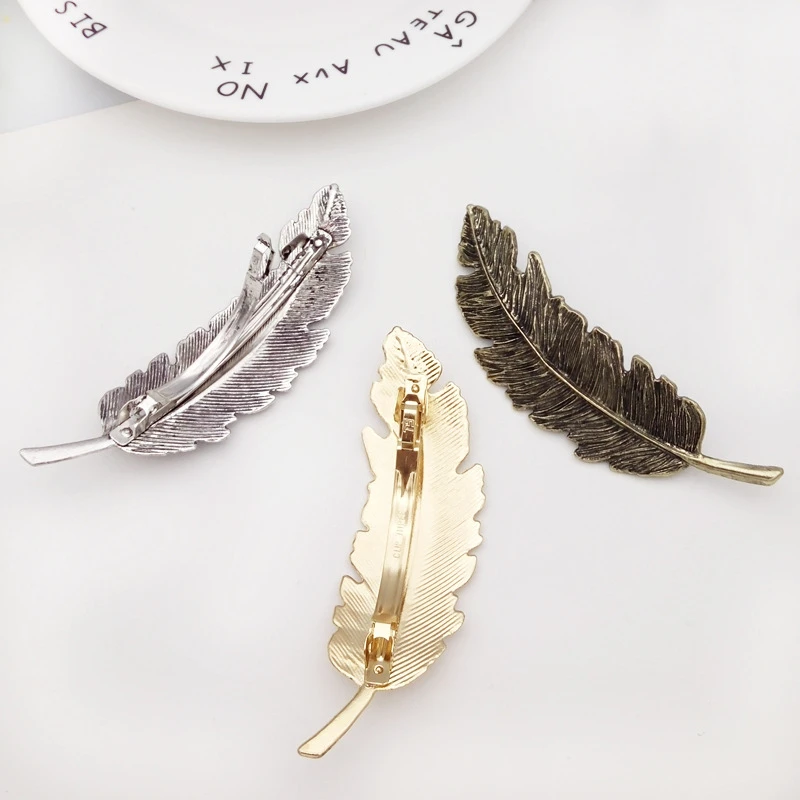 1PCS Fashion Women Lady Girl Metal Leaf Hair Clip Hairpin Barrette Headwear Hair Pins Accessories Hair Styling Braiding Tools