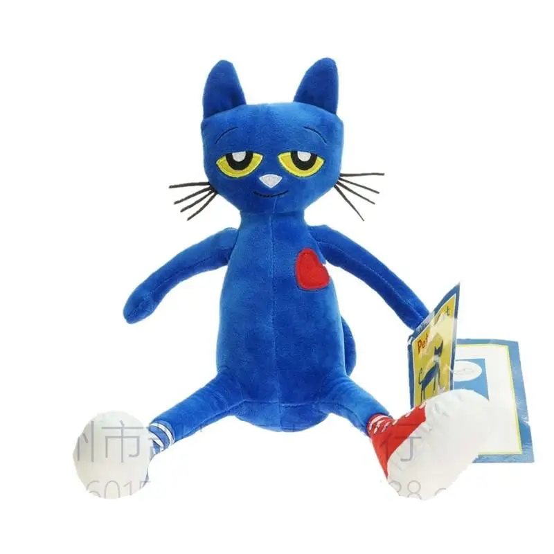 Plush Pete The Cat Doll Baby Preschool Education Dolls Toys Children