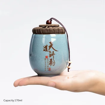 

Blue Ceramic Tea Storage Box Tea Jars Quality Home Decor Candy Jars Storage Container Kitchen Spices Storage Box For Sugar Salt