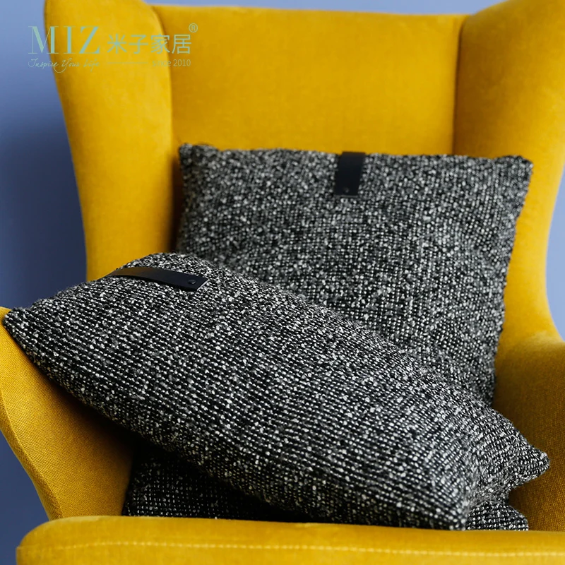 Miz 1 Piece Cushion Home Decor Accessories for Chair Rectangle Pillow Grey 50*30cm | Дом и сад