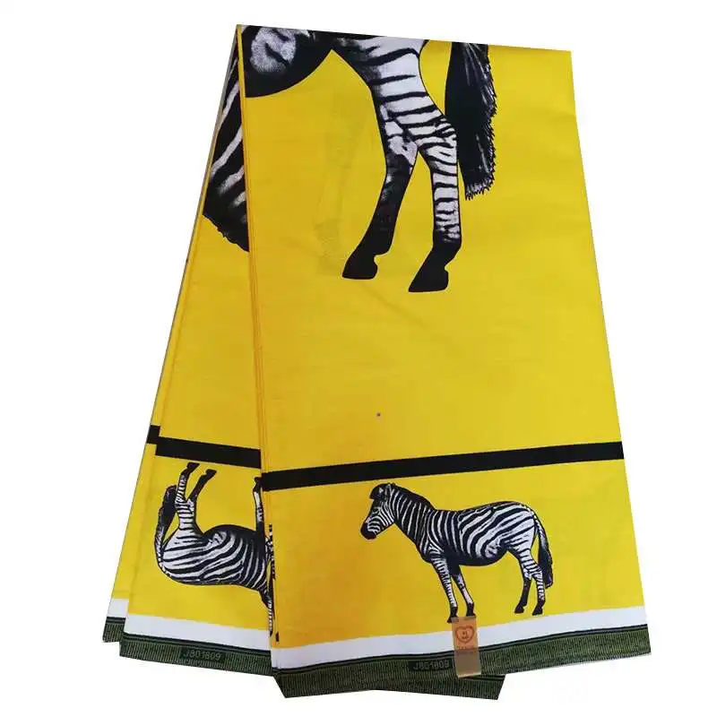 Нигерийская Анкара африканская ткань из 100% хлопка с вощеным принтом высокое