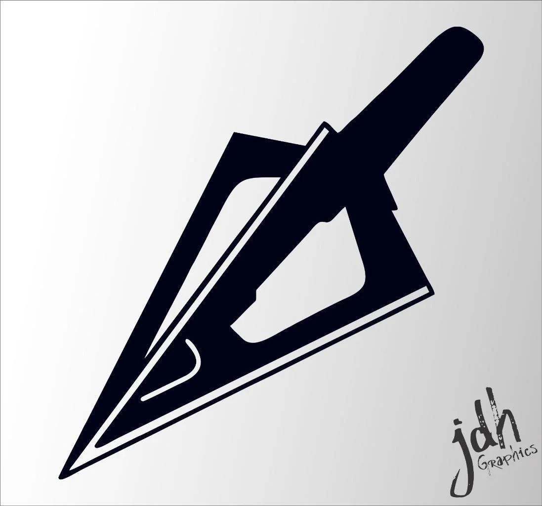 

Arrow Broad Head Vinyl Decal Sticker Bow Hunt Huntin Camo Stand Matthews Buck 15cm