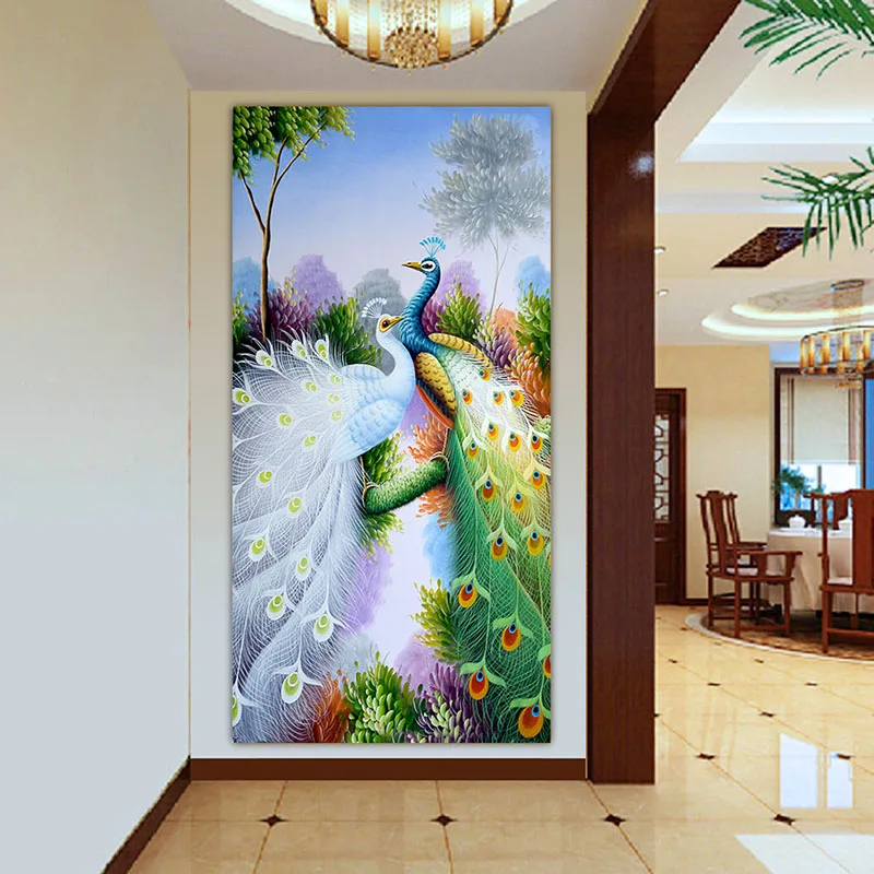 

DIY Diamond Painting Cross Stitch Peacock Crystal Mosaic Pasted Embroidery Picture Paint Craft Home Wall Decoration Kit WXV Sale
