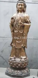 Xd 00159 Китай 68 Дюймов Огромный бронзовый gild резные Кван-инь статуя будды