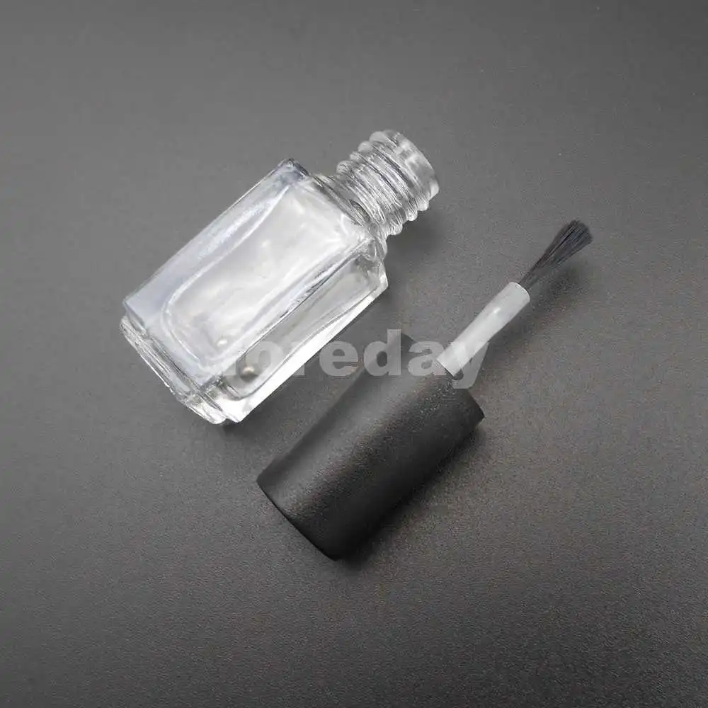 1PC X 5ml Empty Nail Polish Bottle Clear Glass With Mixing Ball Clear Black White / Matte Balck 5 ML NEW 17.5MMX45MM *FD332-334 6