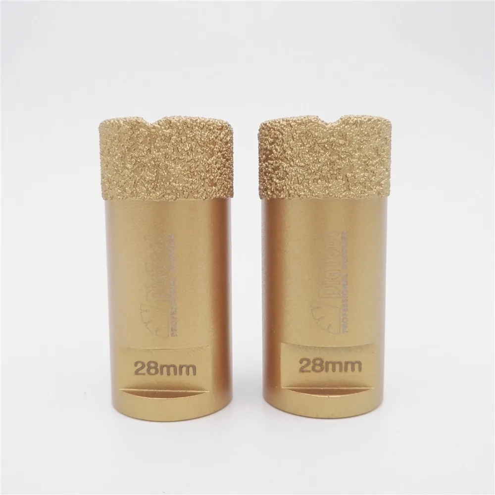 

DIATOOL 2pcs 28mm Professional Quality Vacuum Brazed Diamond Core Bits With M14 Connection, Drilling Bits, Drill Bits