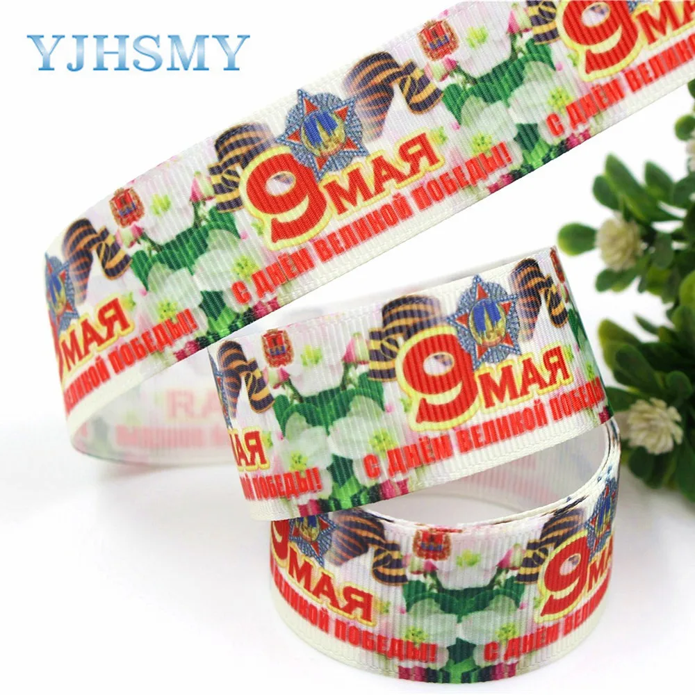 YJHSMY G-18616-492 25 мм 10 ярдов значок ленты термопечать grosgrain Свадебные аксессуары DIY