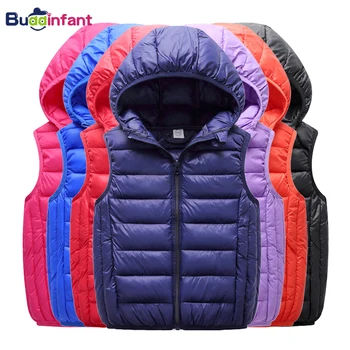 

vest for boys girls winter autumn clothing children warm coat teen boy school vests kids waistcoat child clothes hooded jackets