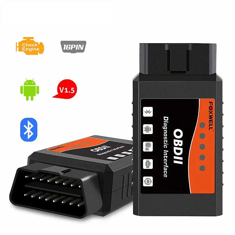 FW601 UniversOBD2 ELM327 Bluetooth V1.5 PIC18F25K80 ODB 2 Car Code Reader Scanner OBDII ODB2 ODB II Scan Tool ELM 327 V 1.5 New