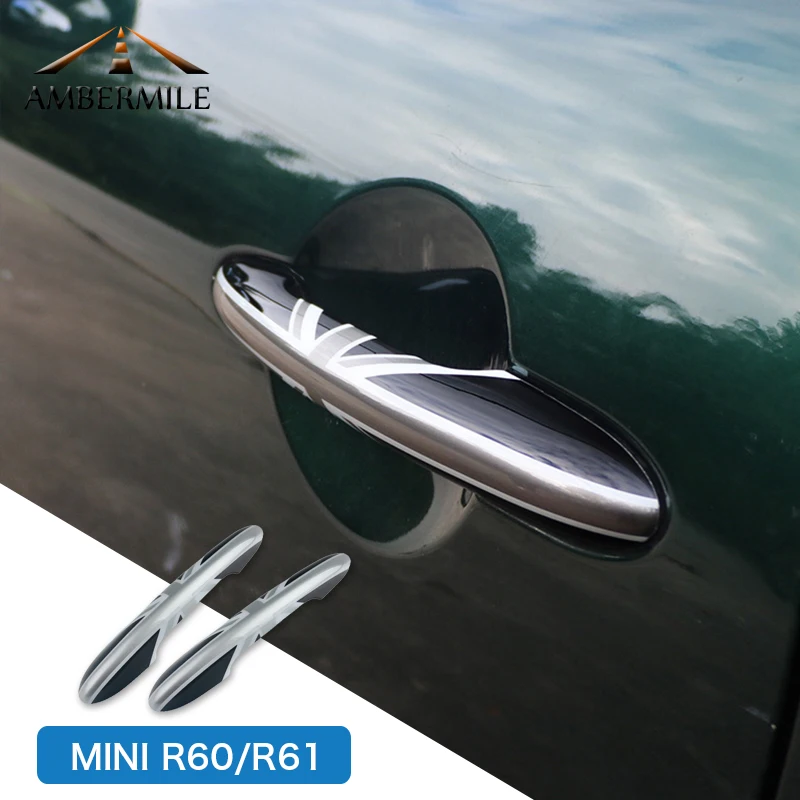 AMBERMILE ABS Car Door Handle Covers Sticker Decal