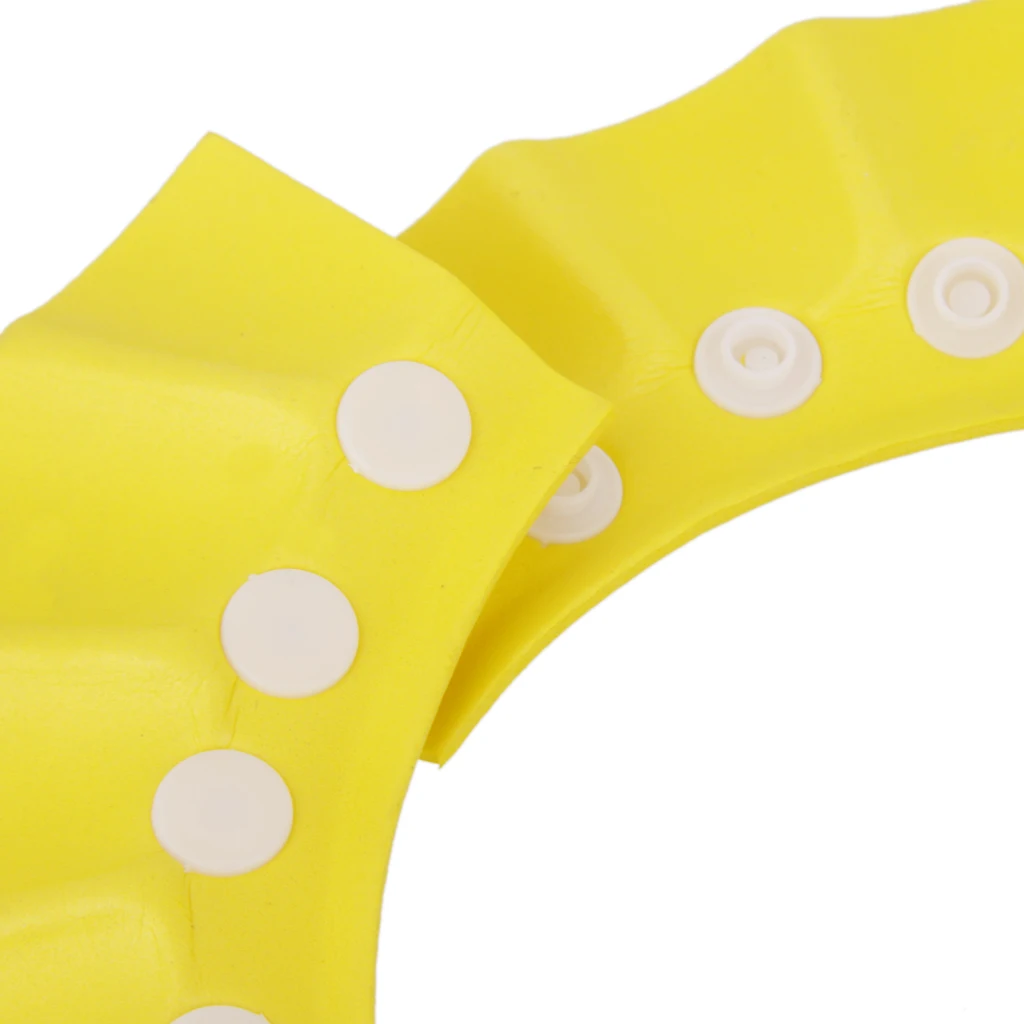 One Piece EVA Baby Kids Swimming Swim Bath Bathing Bathroom Shower Adjustable Cap Wash Cutting Hair Shield Waterproof Visor Hat