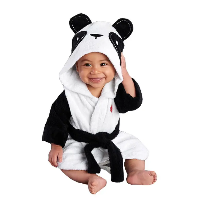 Купальный халат-комбинезон с капюшоном в виде костюма животного для малышей банное полотенце махровый купальный комбинезон