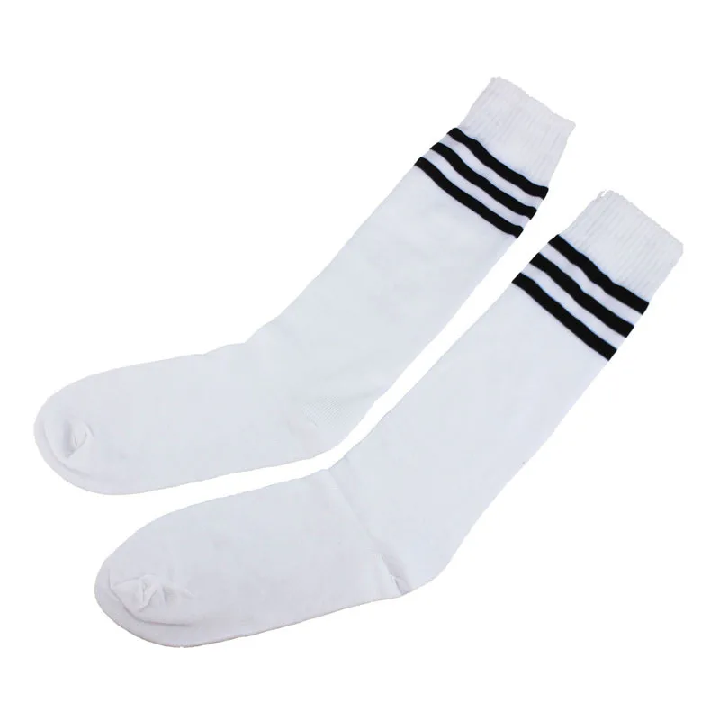 1 пара, хлопковые спортивные футбольные носки, носки для мужчин и женщин, носки без пятки, полосатые футбольные теплые хлопковые зимние длинные футбольные носки без пятки