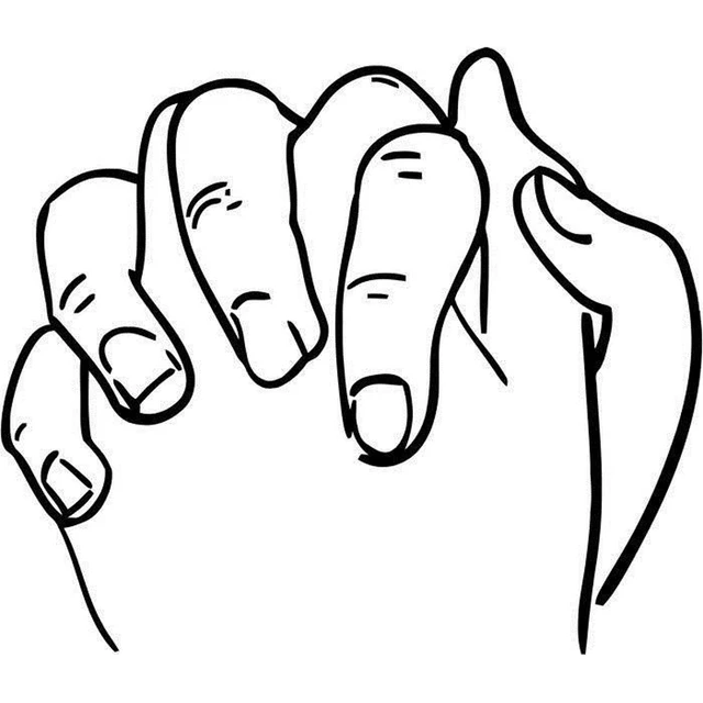 17.2cm*15cm Praying Hands Cartoon Car Window Sticker Decals Black ...