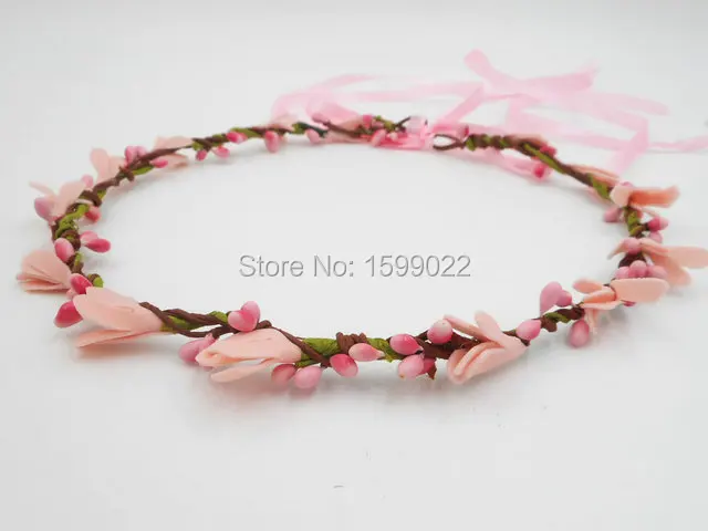 Rosa Hochzeit Reif Einfache Diy Blume Krone für Mädchen Kleinkinder Gefälschte Schaum Blumen Haarschmuck Braut Pip Berry Kopf Girlande Rosa Hochzeit Reif Einfache Diy Blume Krone für Mädchen Kleinkinder Gefälschte Schaum Blumen Haarschmuck Braut Pip Berry Kopf Girlande