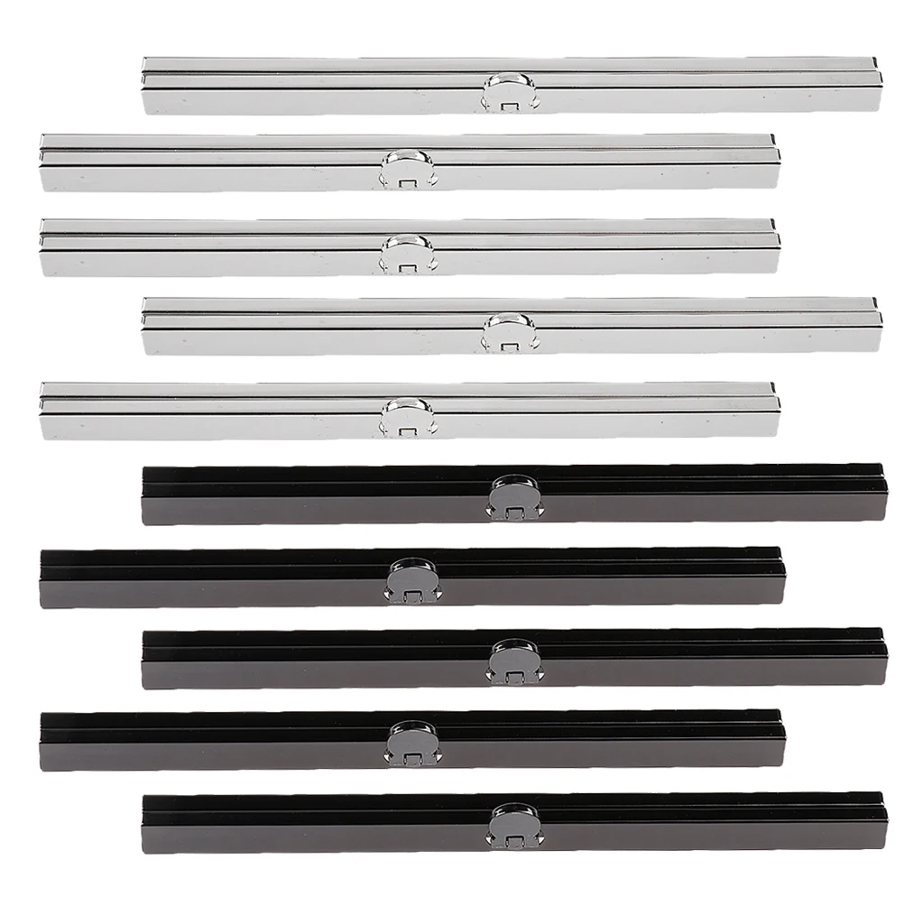 10 Sets Purse Wallet Frame Bar Edge Strip Clasp 19cm Metal Openable Edge Replacement 19cm