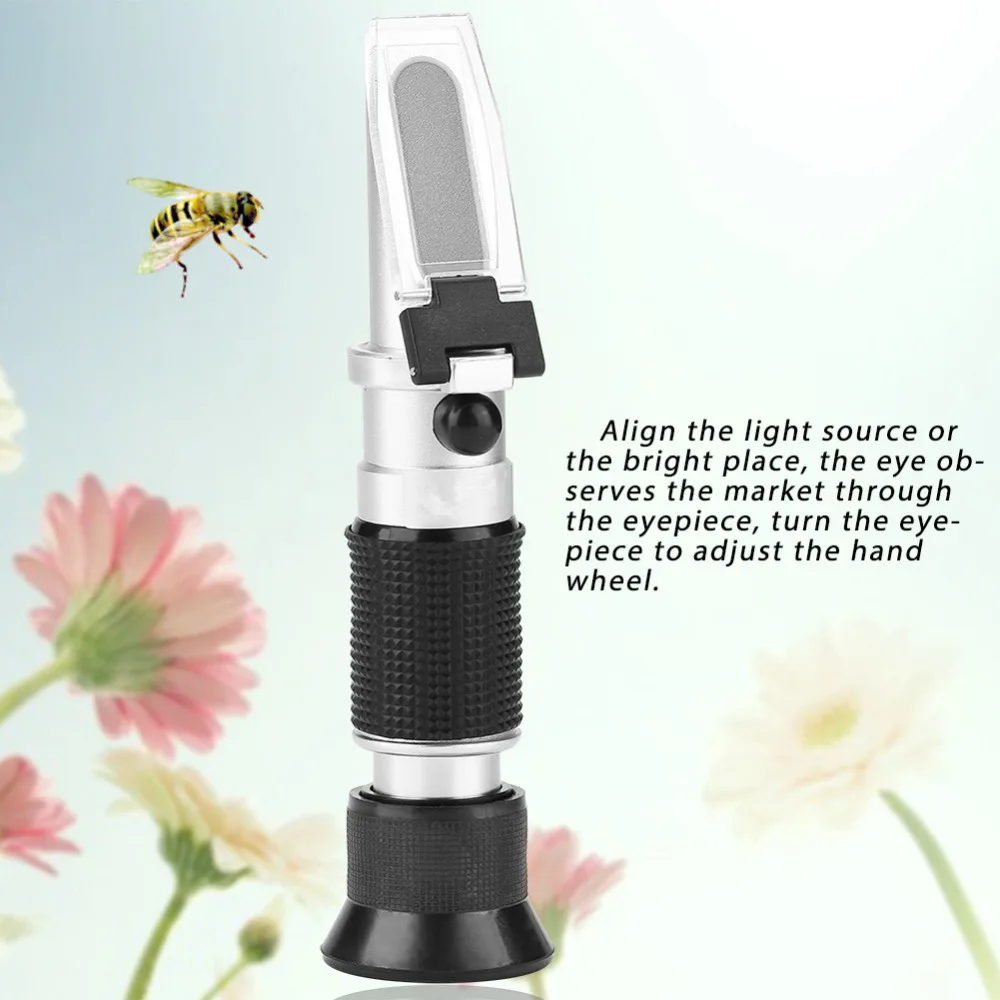 Портативный сахар рефрактометр пчела инструменты Мёд рефрактометры 58-90%(содержание сахара) Мёд метр концентрация