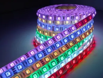 

Free shipping LED strip 5050 SMD 12V flexible light 60LED/m,5m 300LED,White,White warm,Blue,Green,Red,Yellow