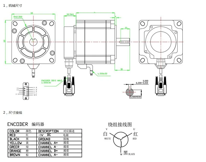 3 фазы NEMA42 16Nm 2266ozf. В замкнутом контуре шаговый Серводвигатель комплект драйвера JMC 110J12160EC-1000+ 3HSS2208H