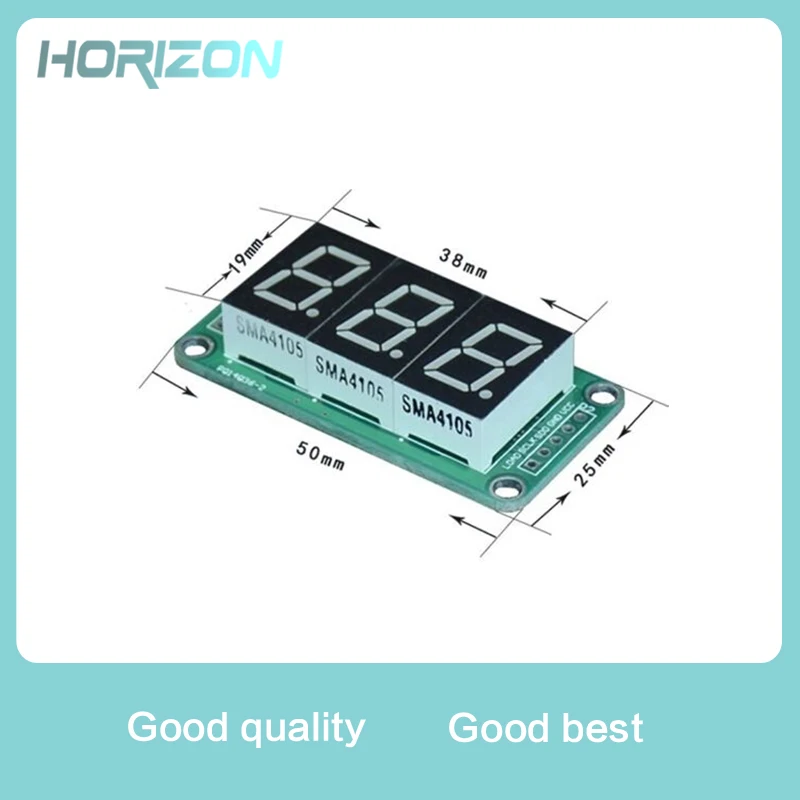 

74HC595 static driving a 3-segment digital display module seamless can series 0.5-inch 3-bright red