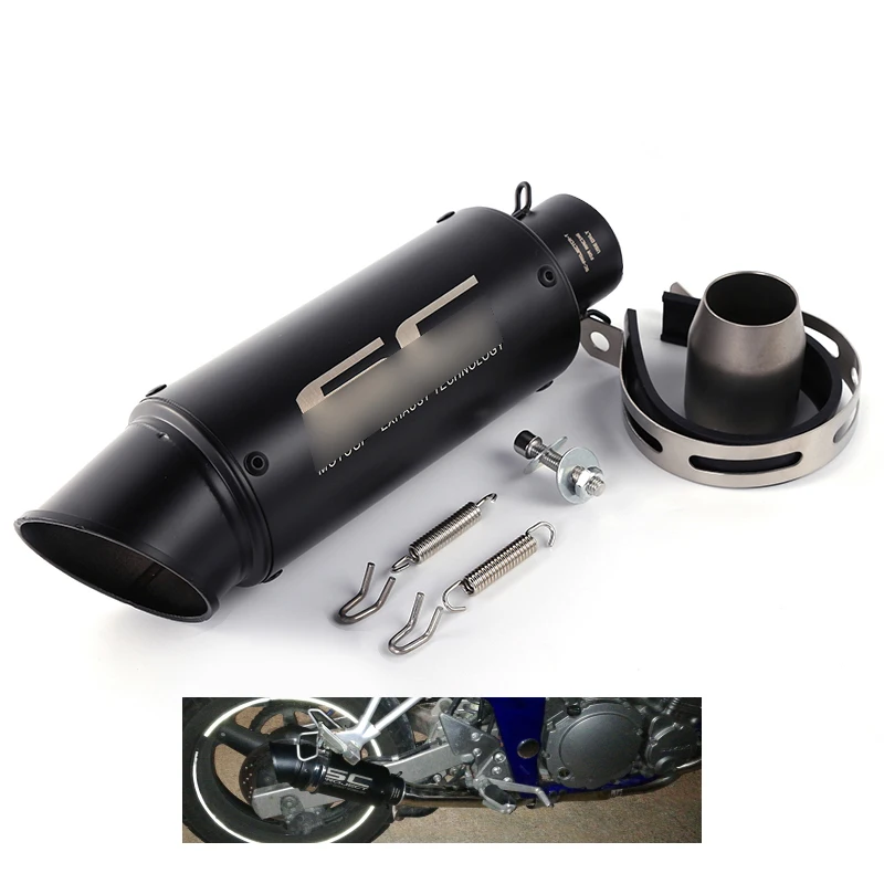 Acero inoxidable 38-51mm trasero de la motocicleta tubo de Escape No DB asesino cola escapar YZF-R6 YZF-R3 FZ6 FZ6N Z1000 CBR500R CBR650F