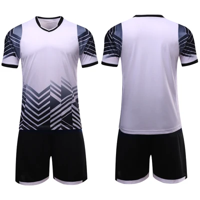 SYNSLOVE men shoulder stripe painting training running football soccer short sleeve sport jersey set loose plus size customized