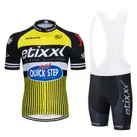 Quick step Pro Team Cycling Jersey Set Summer short sleeve MTB Bicycle Clothing Racing Bike Clothes Maillot Ropa Ciclismo