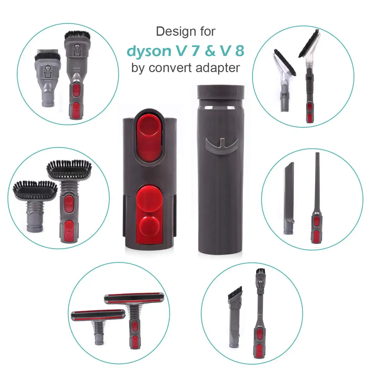 Инструмент для пылесоса, адаптер, комплект конвертеров для Dyson V7 V8 V10, вакуумные насадки для V6 DC58 DC59