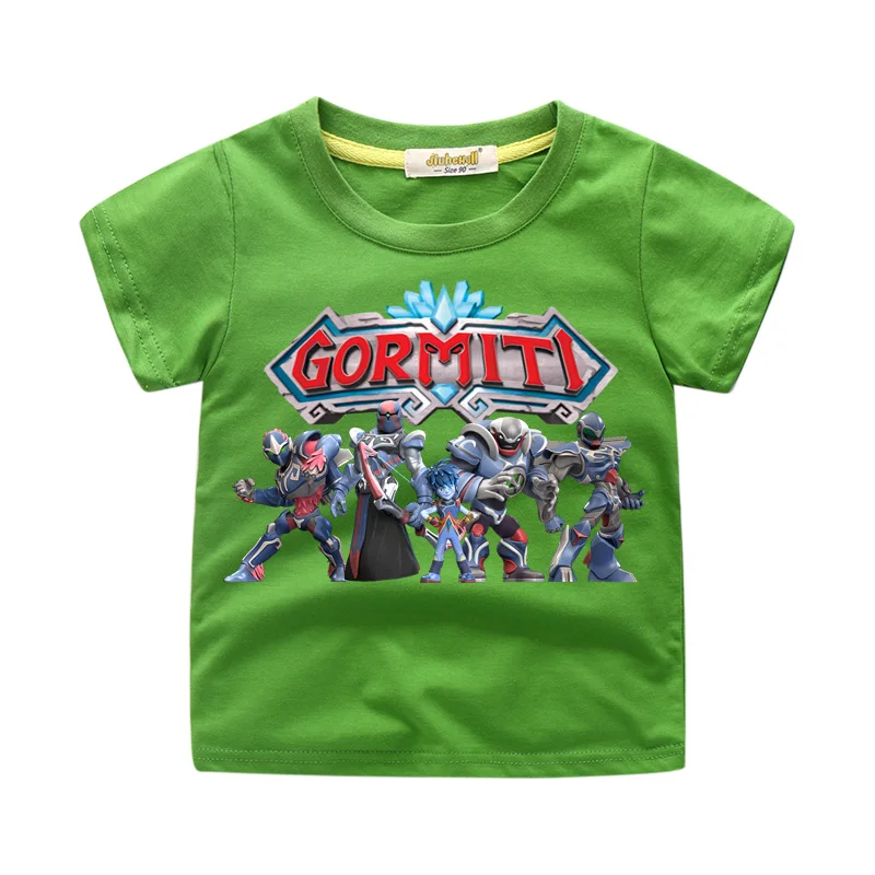 Детские футболки с принтом игры Gormiti Детские футболки, одежда летние футболки с короткими рукавами для мальчиков и девочек, топы, одежда футболки для малышей, WJ190