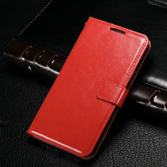 Кожаный чехол-книжка Nephy для samsung Galaxy A3 A5 A7 J1 J3 J5 J7 Core Grand Prime Pro Note 4 5 - Цвет: Red
