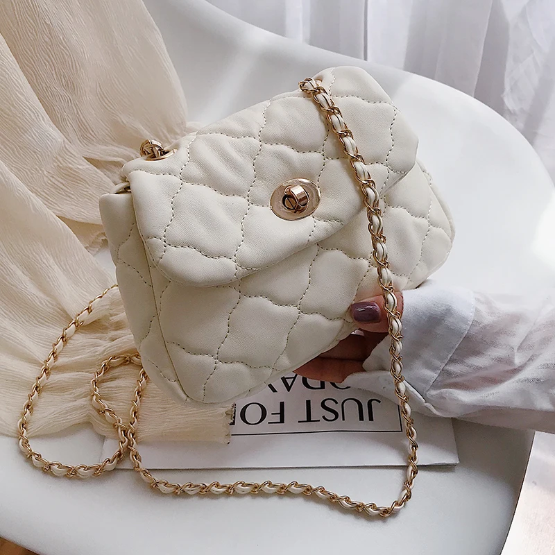 

New Design PU Leather Crossbody Bags For Women 2019 Small Handbag Chain Shoulder Messenger bags Travel Phone Cross Body Bag