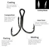 Size #8 #6 #4 #2 Black Nickle Round Bend Cutting Blade Forged High Quality Treble Fishing Hooks Fishing Tackle FH31HP30 ► Photo 2/6