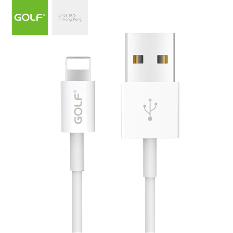 GOLF 1 м Быстрая зарядка USB кабель синхронизации данных для iPhone 6 6S 7 8 Plus X XS MAX XR 5 5S 5C SE оригинальные кабели для зарядного устройства USB - Цвет: White