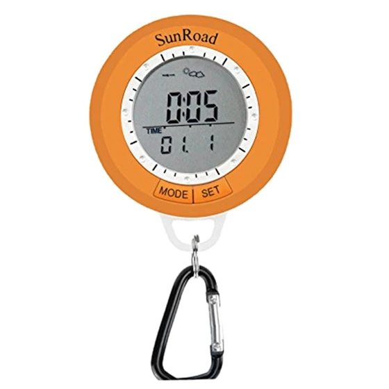 

SunRoad SR108S Outdoor Mini Hiking Computer Waterproof Men Causal Watch-Pedometer Altimeter Multifunction fitness, Orange