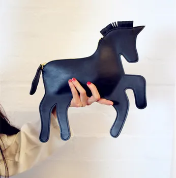 

Hand sewn leather horse shape bag drawing DIY Private custom paper pattern drawing CSL-07 popular brand money bag handbag